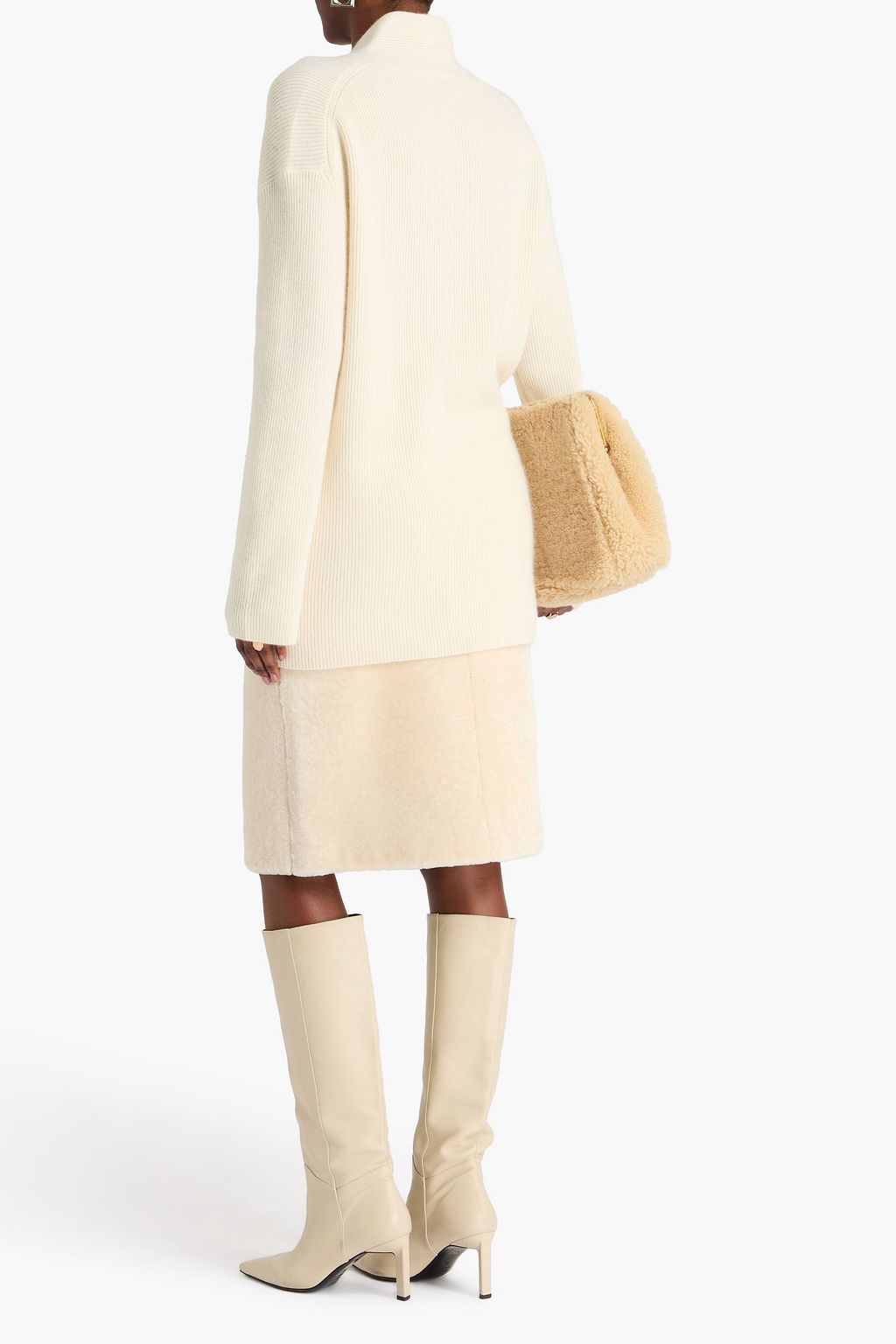 TOTEME Ribbed wool and cashmere-blend sweater
