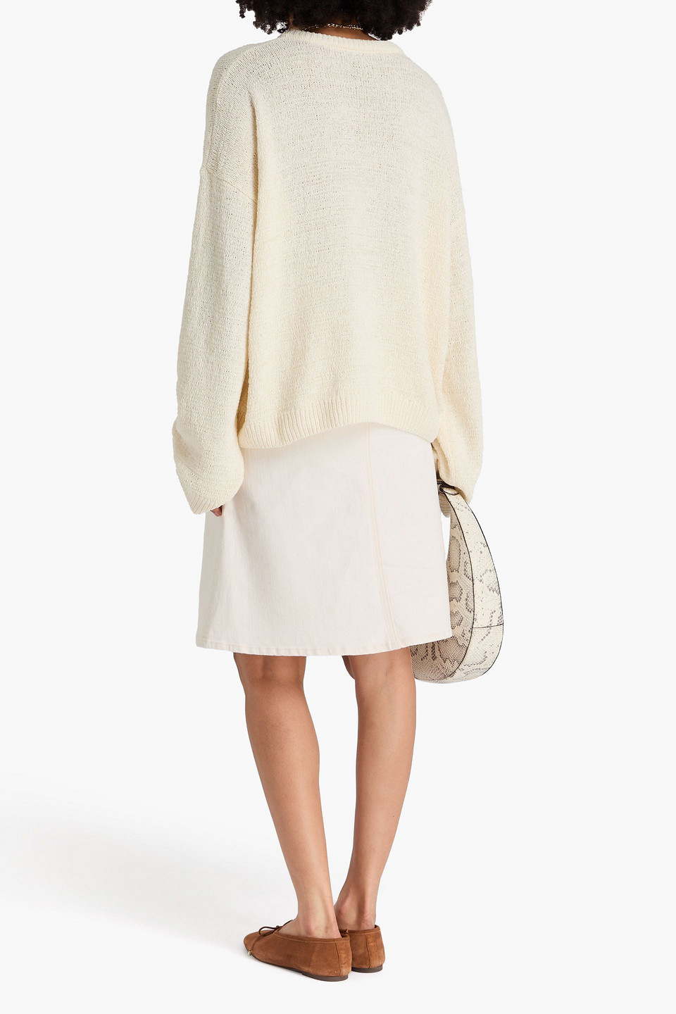 Totême Cotton-blend Chenille Sweater In White