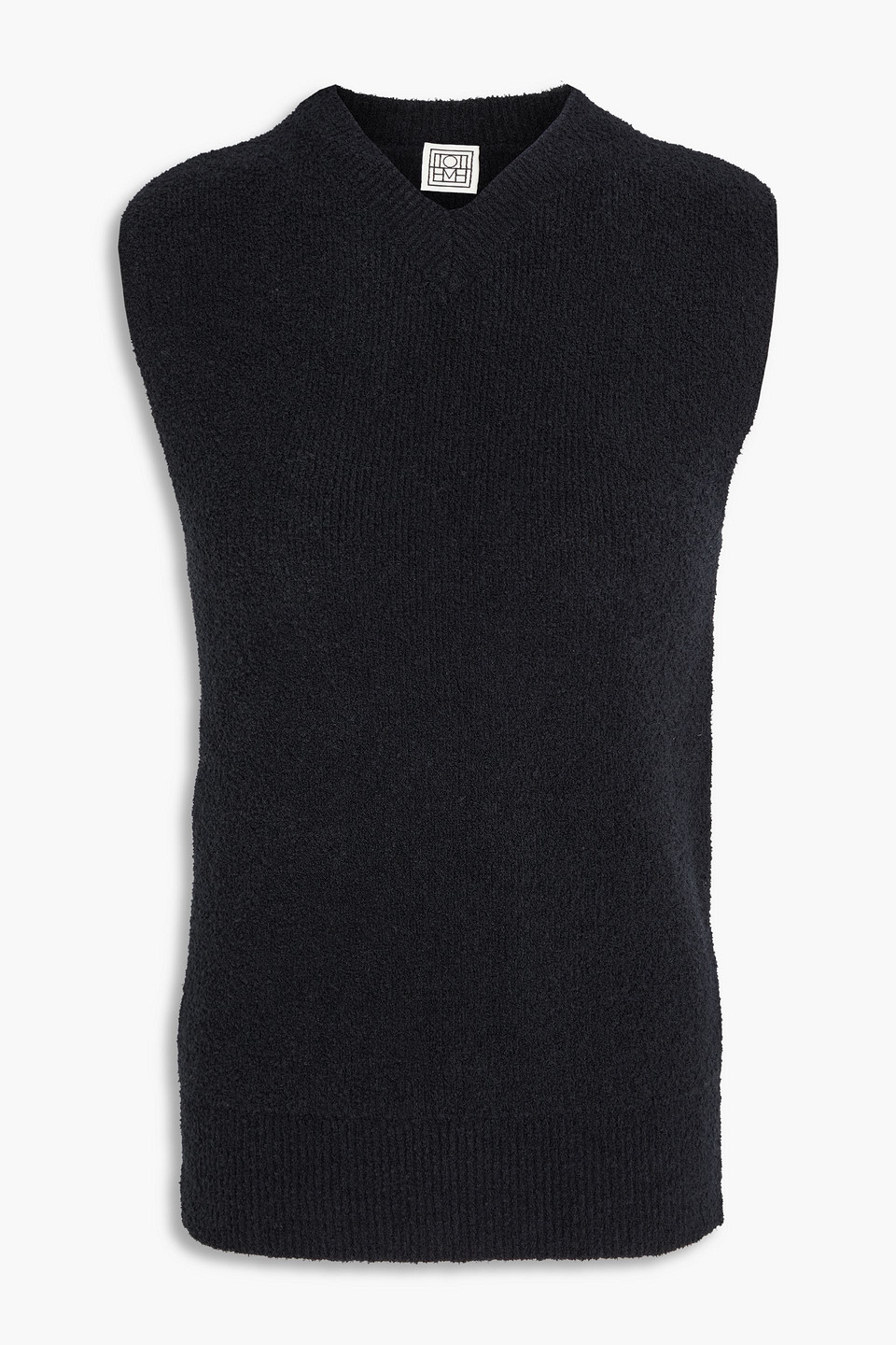 Totême Knit Terry Cotton Blend Vest In Black