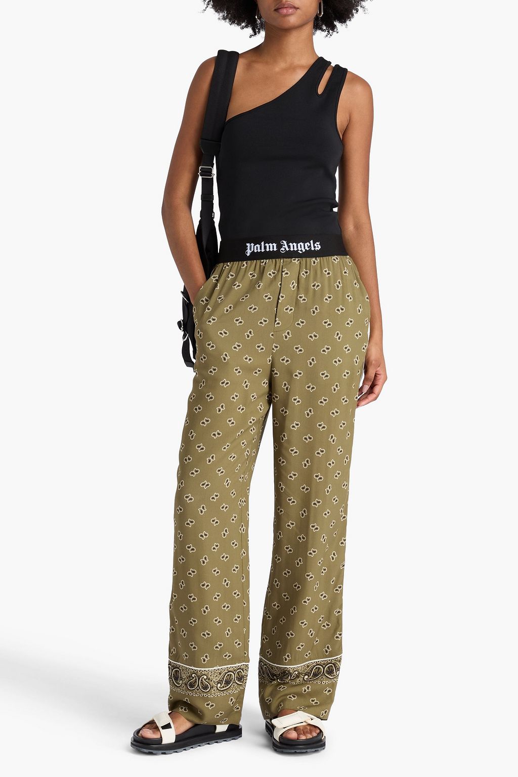 PALM ANGELS Hose mit geradem Bein aus Jersey mit Print