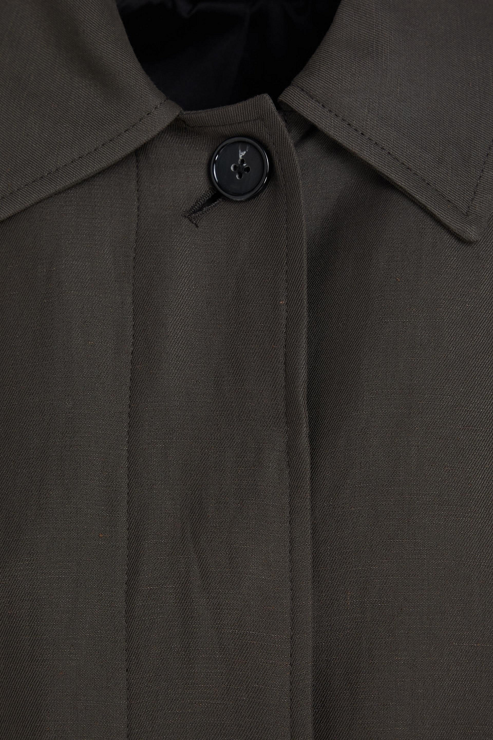 Totême Minimalist Twill Trench Coat In Gray