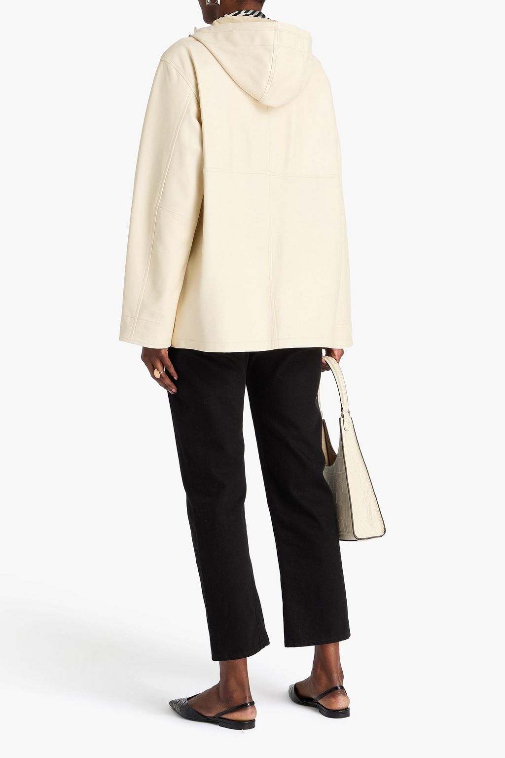 TOTEME Leather hooded jacket
