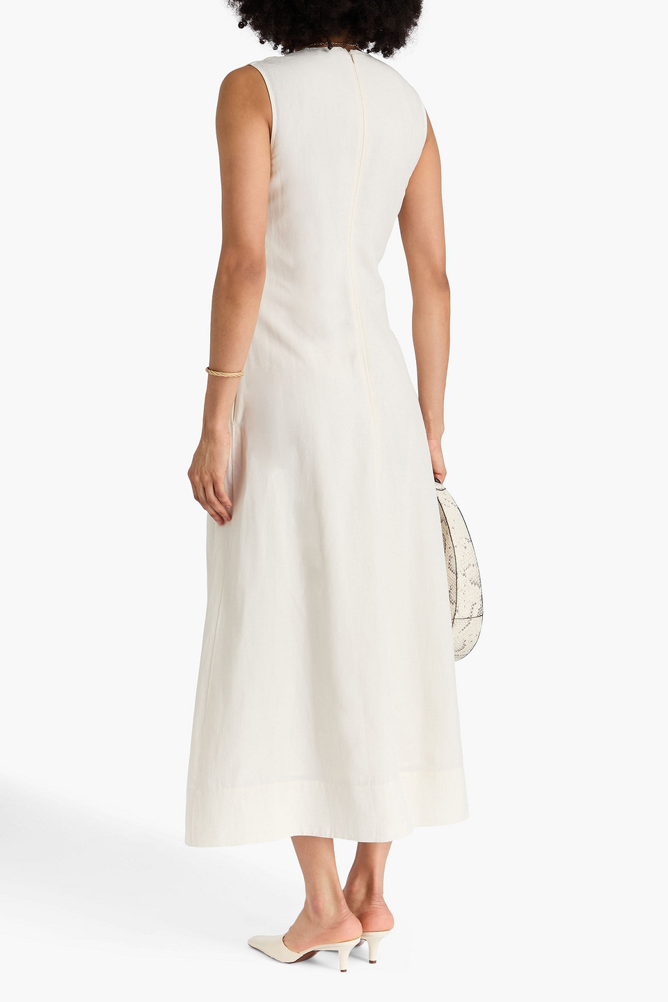 Totême Maxikleid Aus Einer Lyocell-leinenmischung In White
