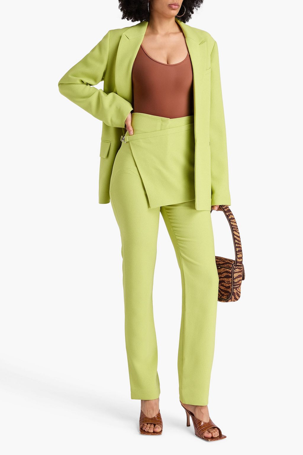 PARIS GEORGIA Crepe straight-leg pants