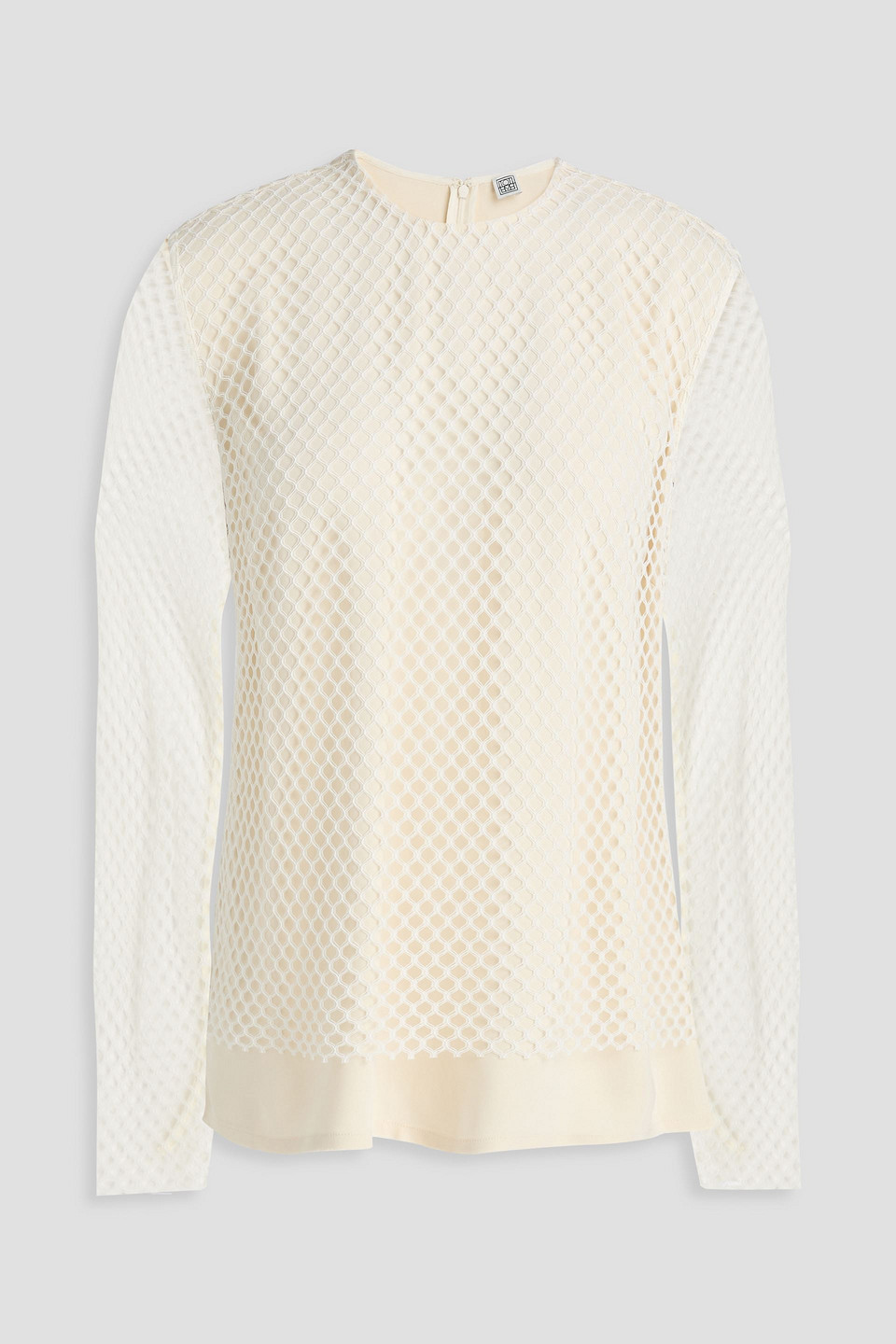 toteme - layered lace top - white - eu 32