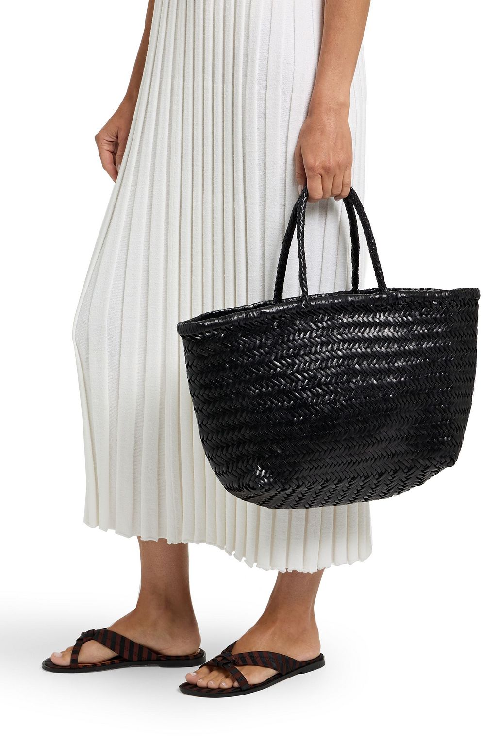 DRAGON DIFFUSION Triple Jump woven leather tote