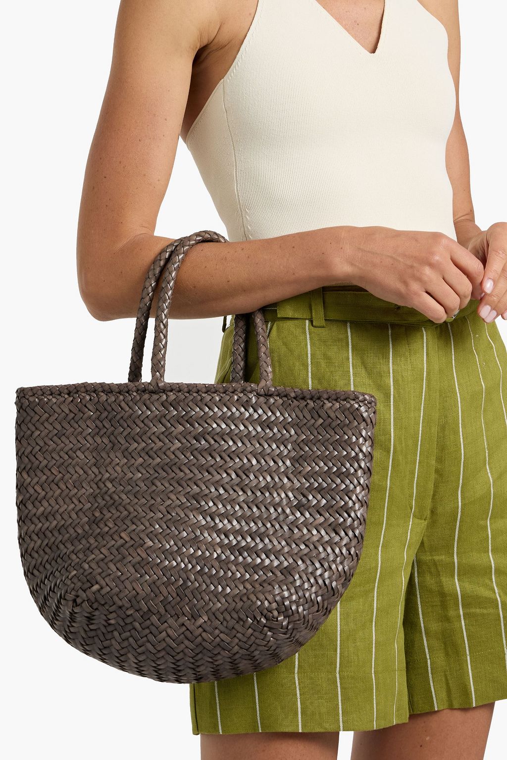 DRAGON DIFFUSION Grace woven leather tote