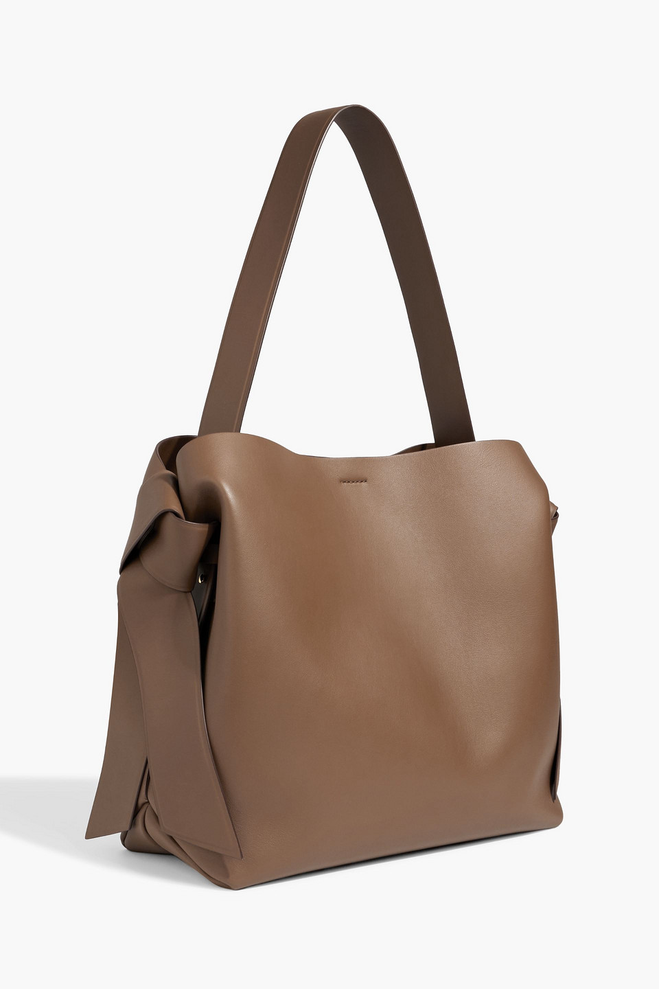 Acne Studios Musubi Midi Leather Shoulder Bag In Brown