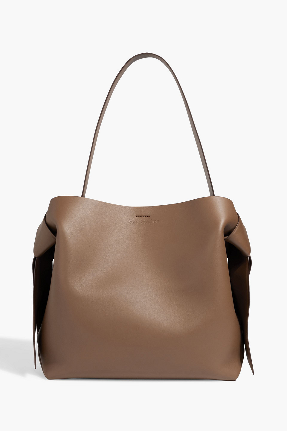 Acne Studios Musubi Midi Leather Shoulder Bag In Brown