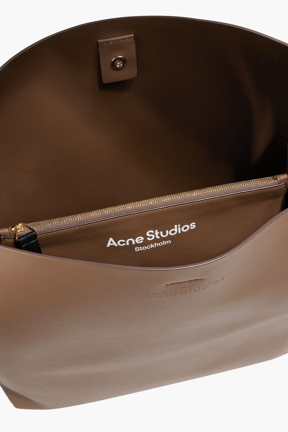 Acne Studios Musubi Midi Leather Shoulder Bag In Brown
