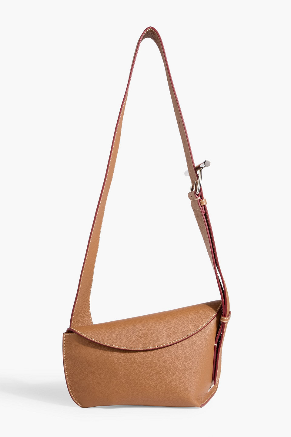 T-Bar Sling pebbled-leather shoulder bag