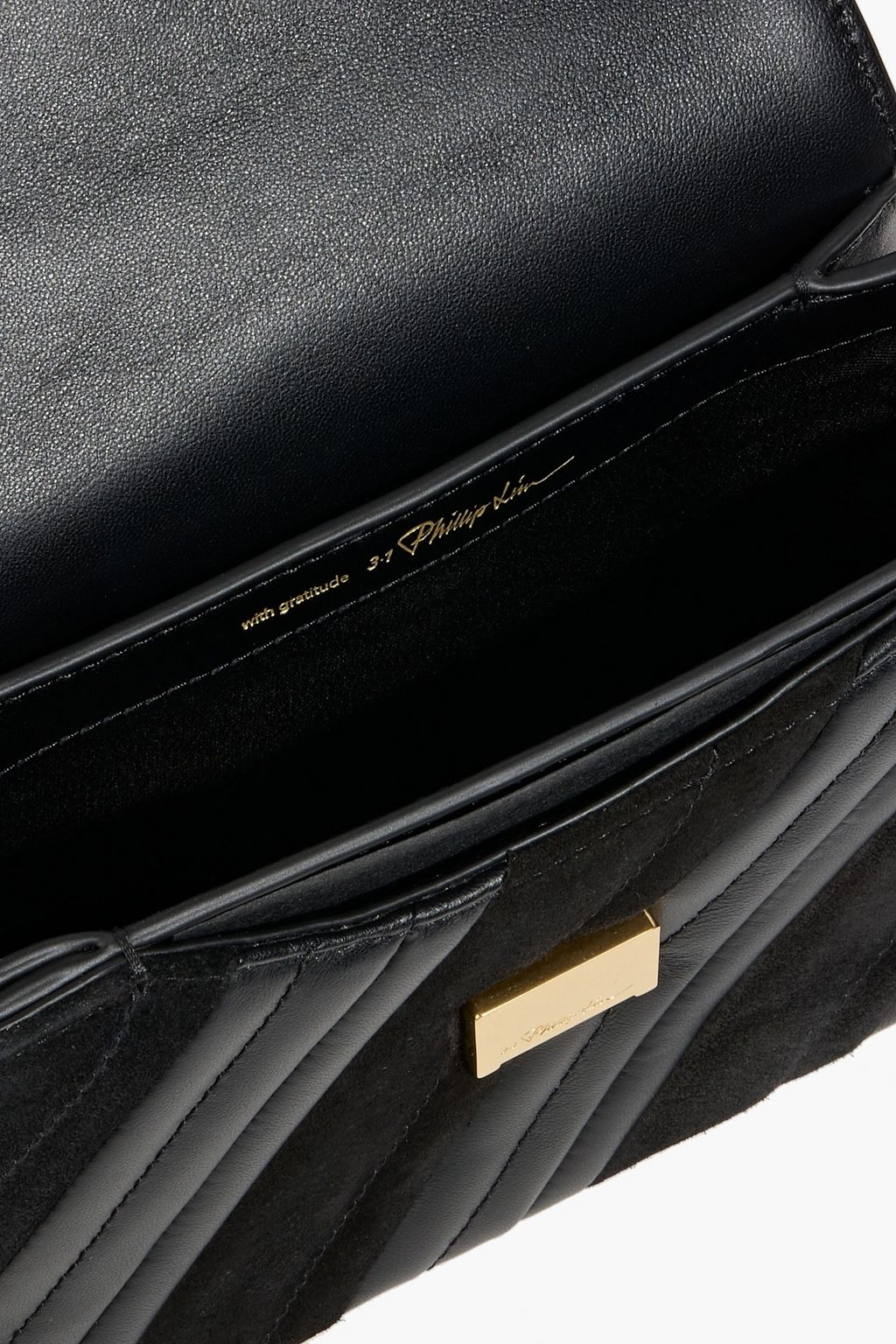 3.1 PHILLIP LIM ID quilted leather and suede shoulder bag