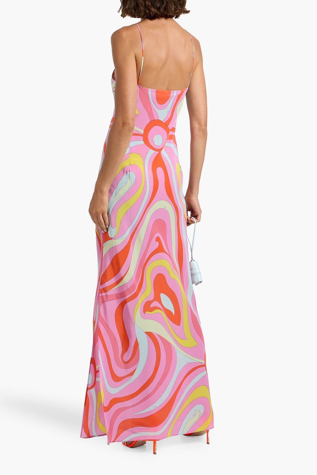 PUCCI Printed silk crepe de chine maxi slip dress