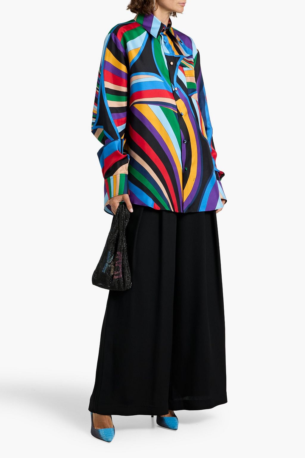 PUCCI Printed silk-twill shirt