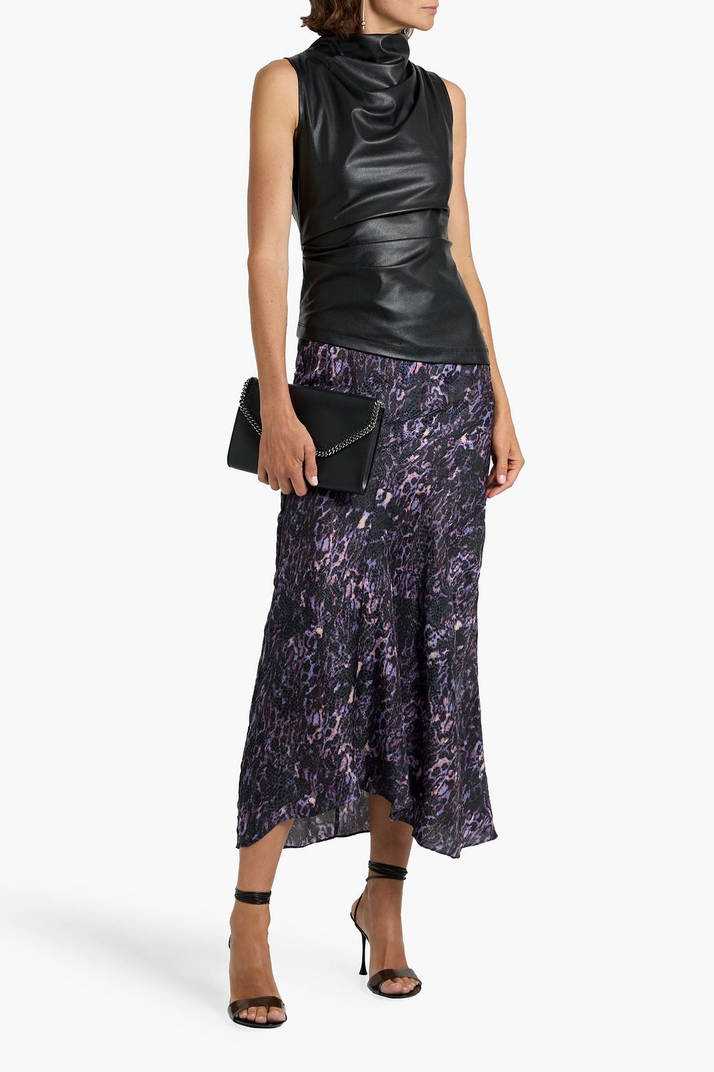ISABEL MARANT Lisanne printed devoré-velvet midi skirt