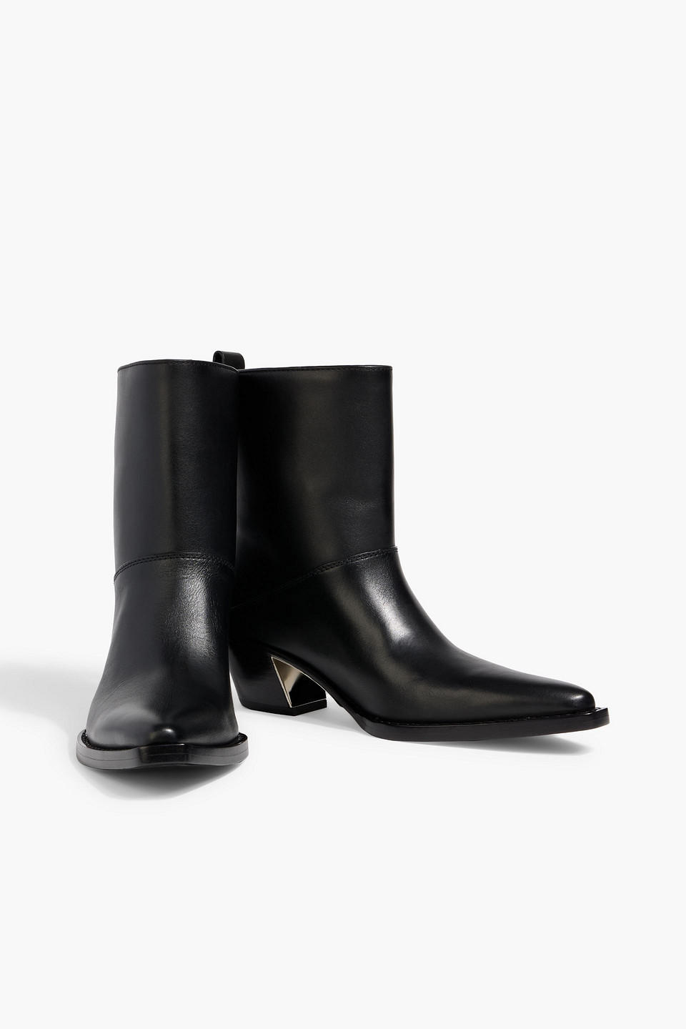 3.1 Phillip Lim Downtown Leather Ankle Boots In Black
