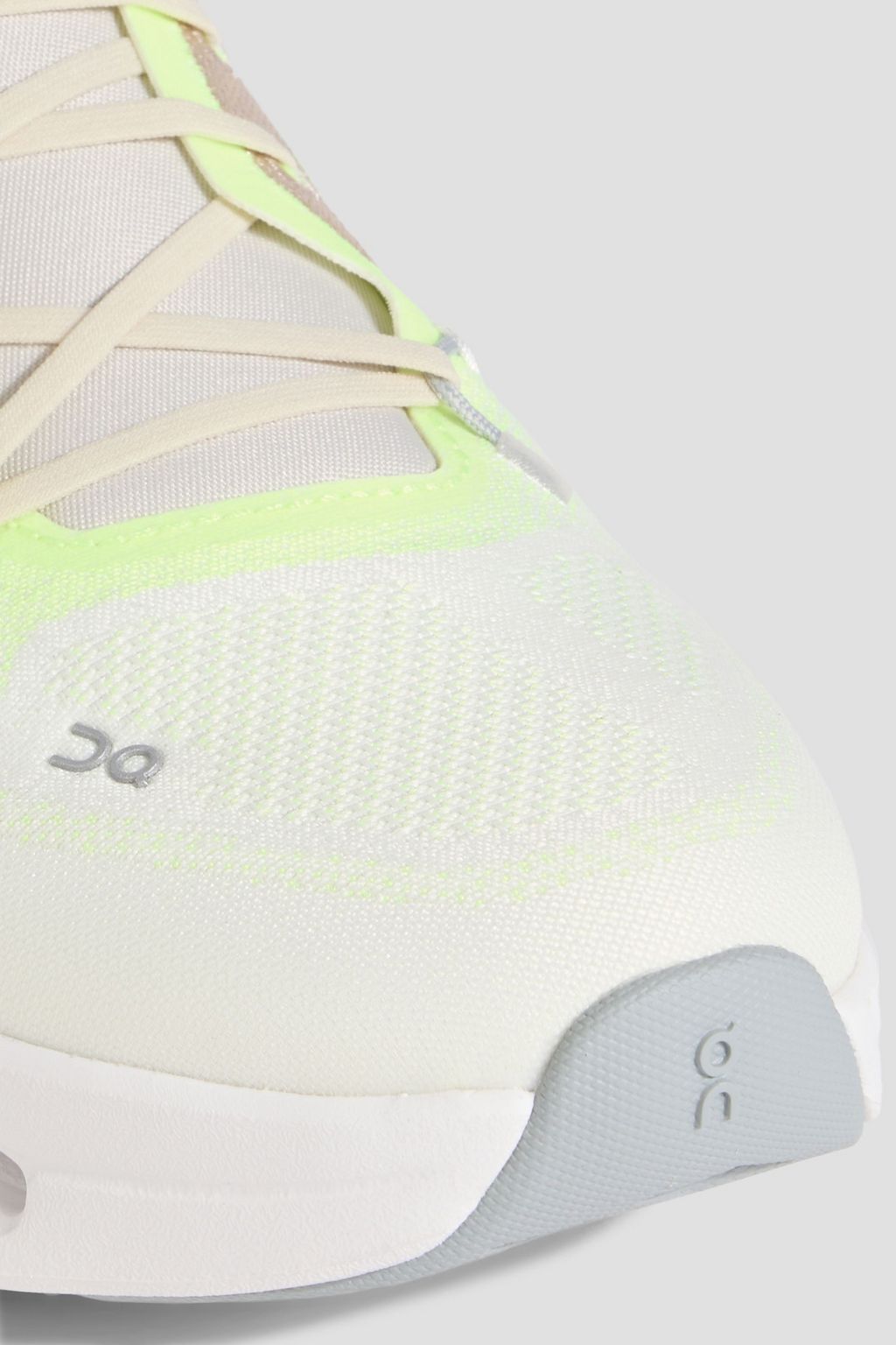 ON Cloudtilt neon stretch-knit running sneakers