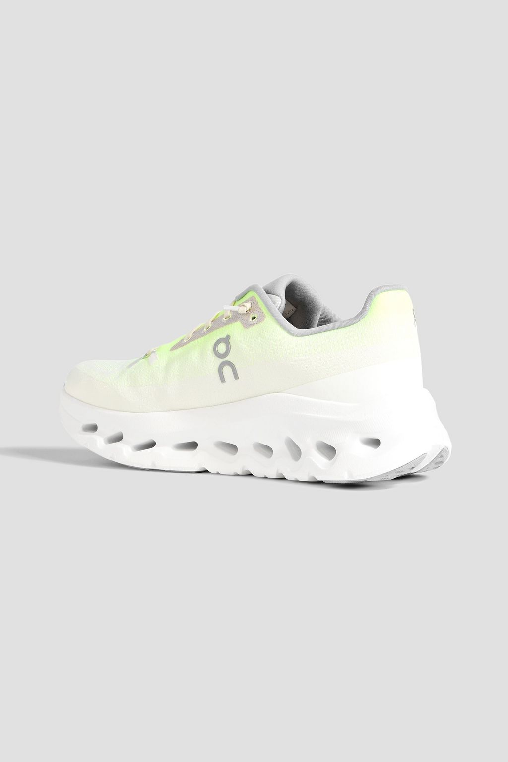 ON Cloudtilt neon stretch-knit running sneakers