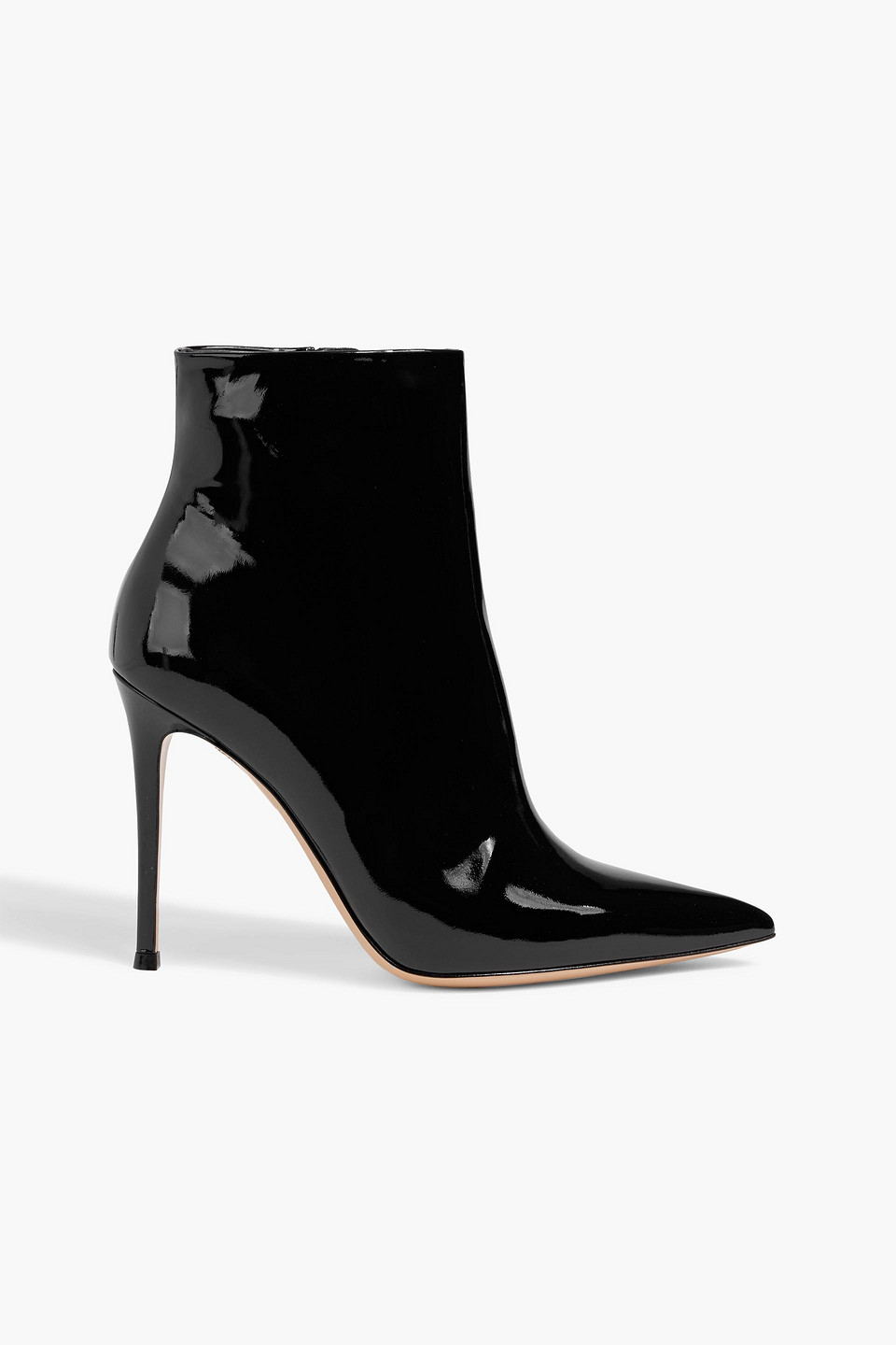 Gianvito Rossi Avril Patent-leather Ankle Boots In Black