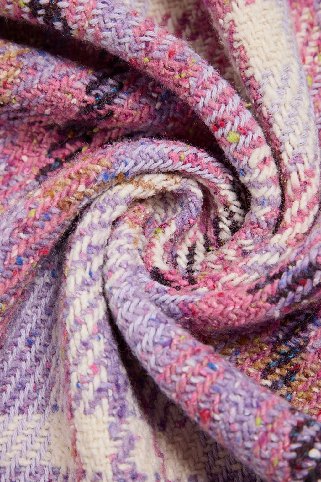 ACNE STUDIOS Fringed checked twill scarf