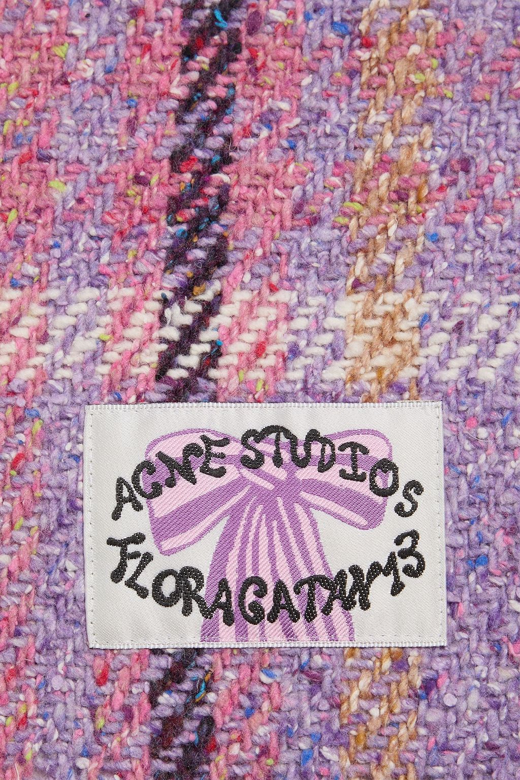 ACNE STUDIOS Fringed checked twill scarf