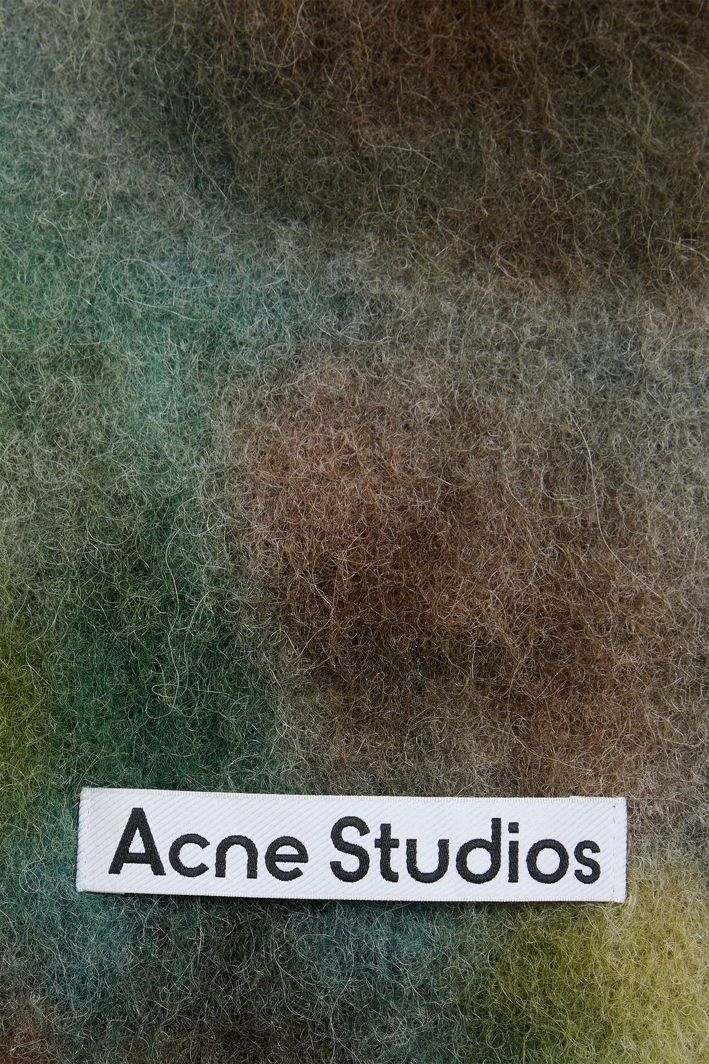 ACNE STUDIOS Fringed tie-dyed brushed-felt scarf