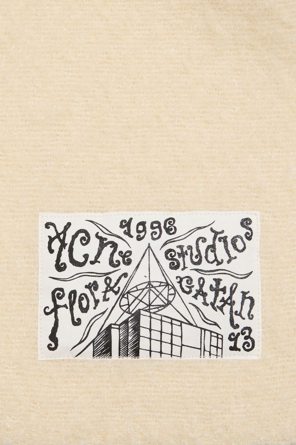 ACNE STUDIOS Fringed brushed-felt scarf