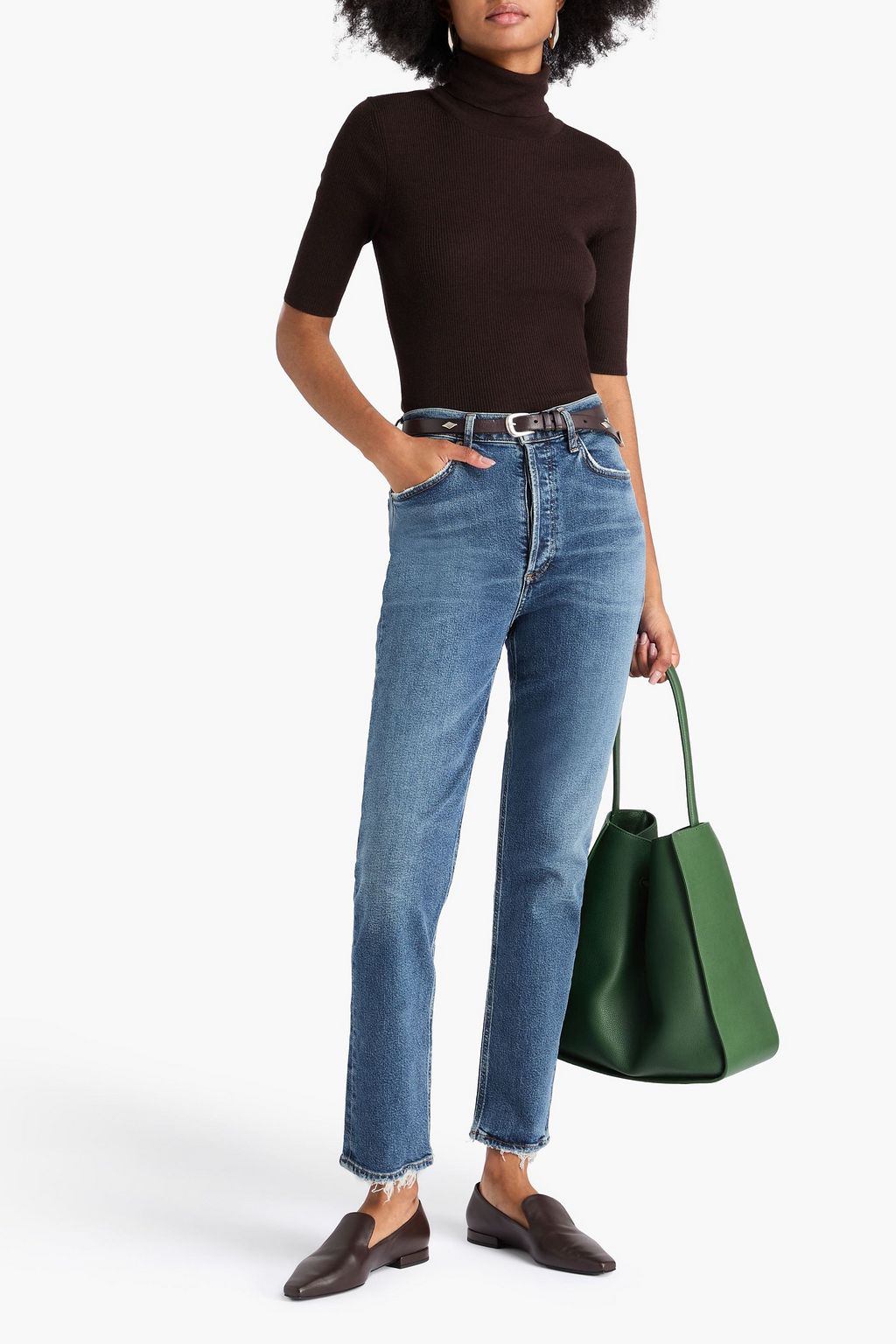 AGOLDE Riley high-rise straight-leg jeans