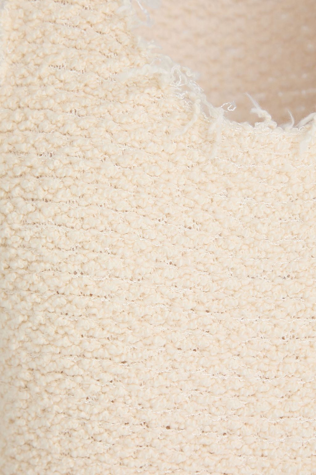 JIL SANDER Frayed bouclé-knit tank