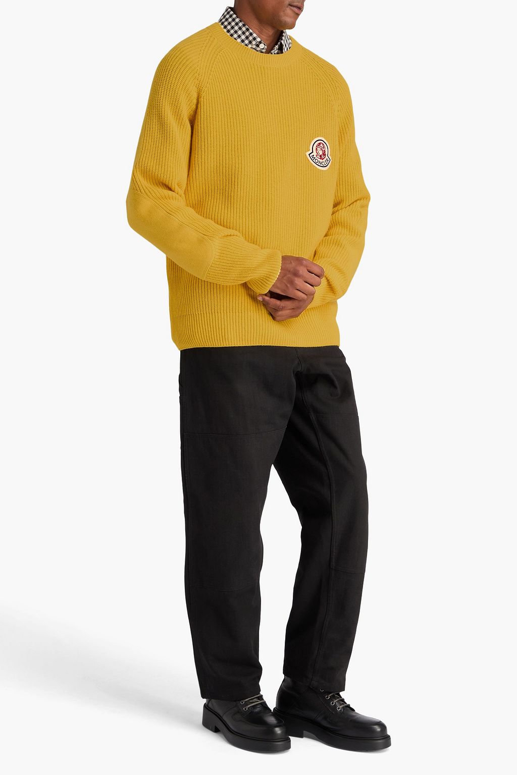 MONCLER X BILLIONAIRE BOYS CLUB كنزة من مزيج الكشمير والصوف مزينة بزخارف