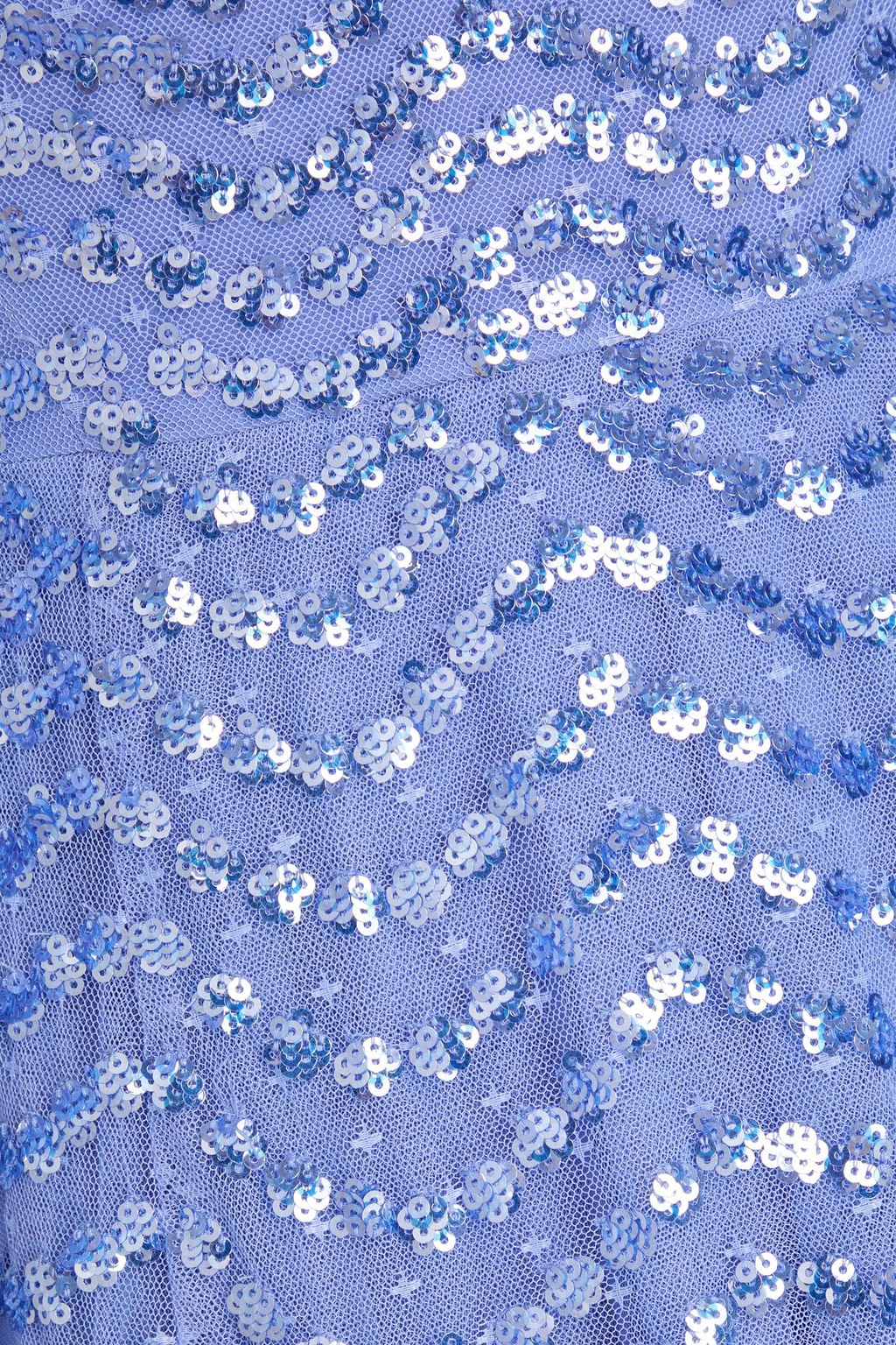 NEEDLE & THREAD Shimmer Wave sequin-embellished ruffled stretch-tulle gown