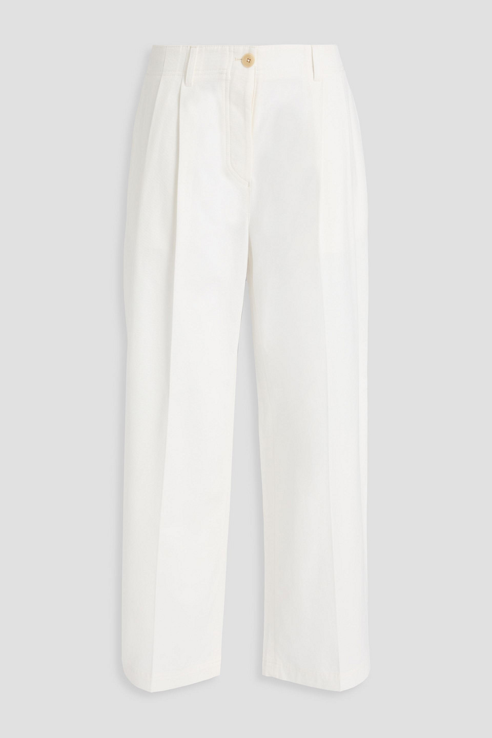 Totême Cotton-twill Straight-leg Pants In White