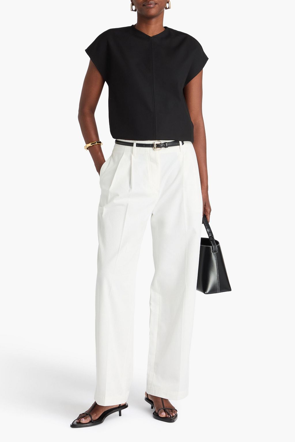 TOTEME Cotton-twill straight-leg pants