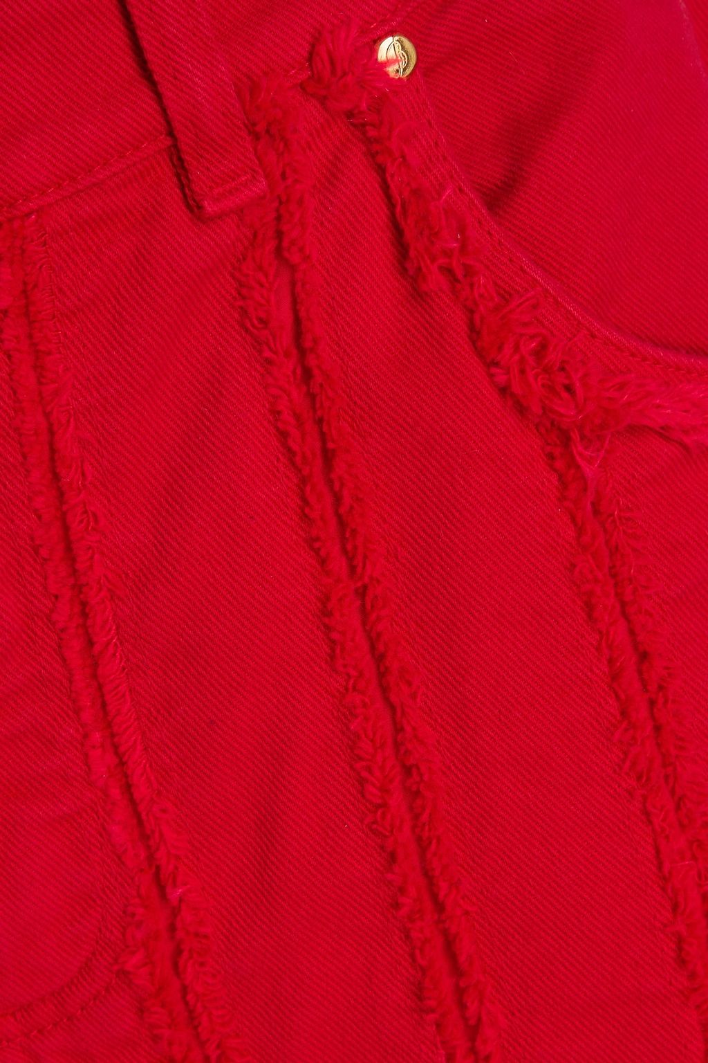 BLUMARINE Hoch sitzende Jeans mit weitem Bein und Fransen