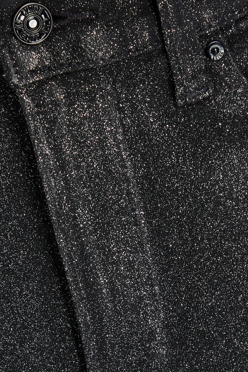 PAIGE Lou Lou glittered high-rise flared jeans