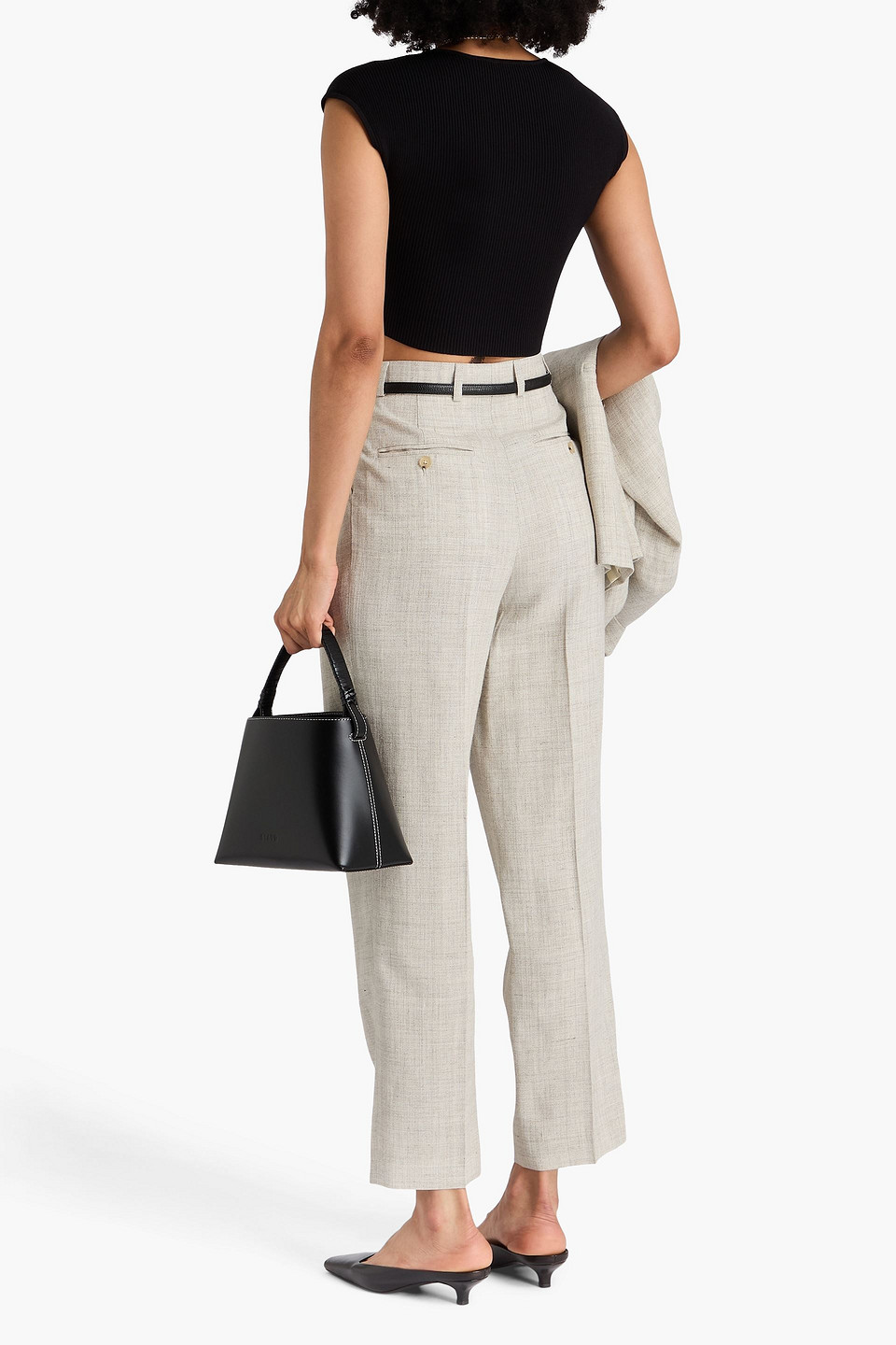 Totême Canvas Tapered Pants In White