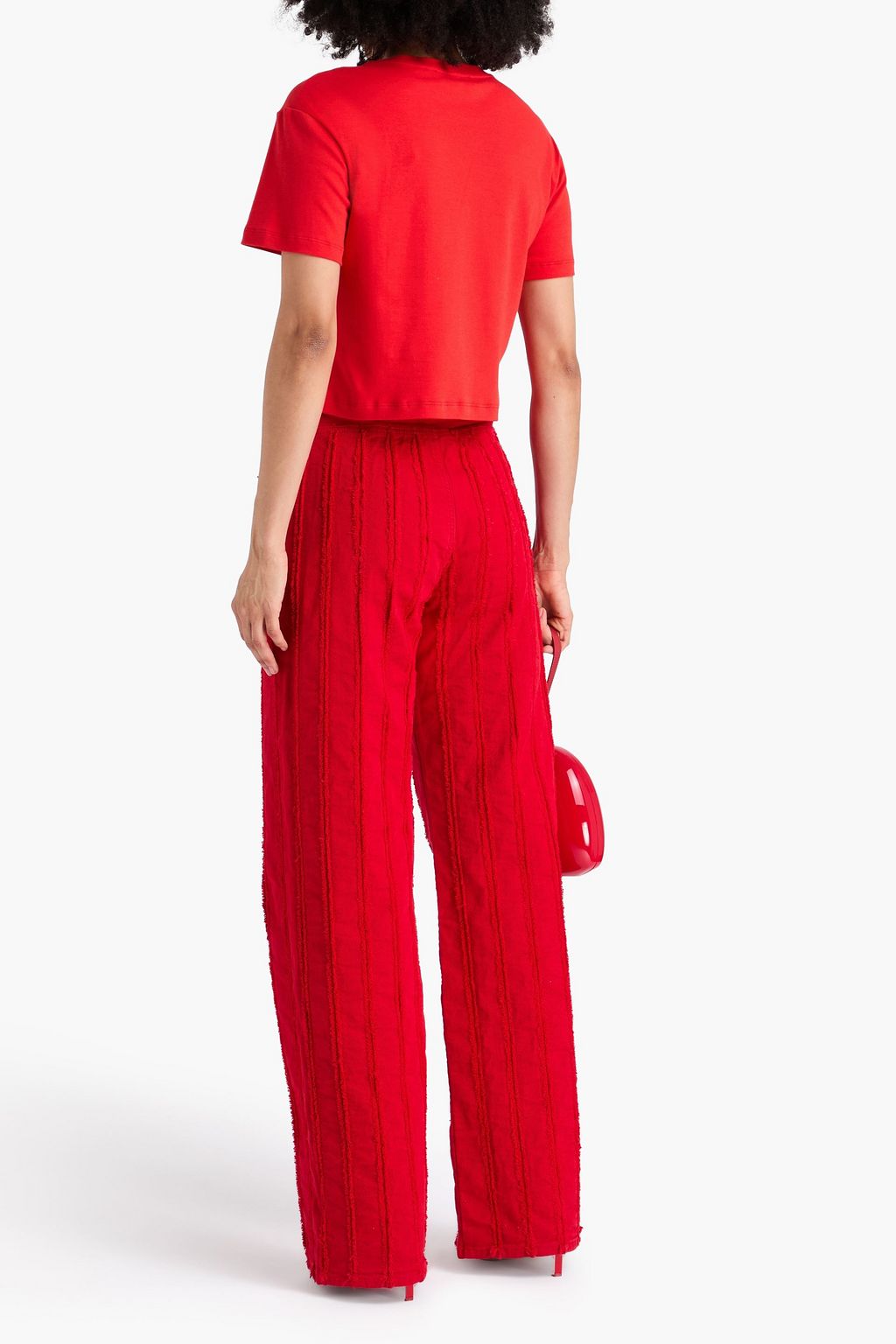 BLUMARINE T-Shirt aus Baumwoll-Jersey mit Kristallverzierung
