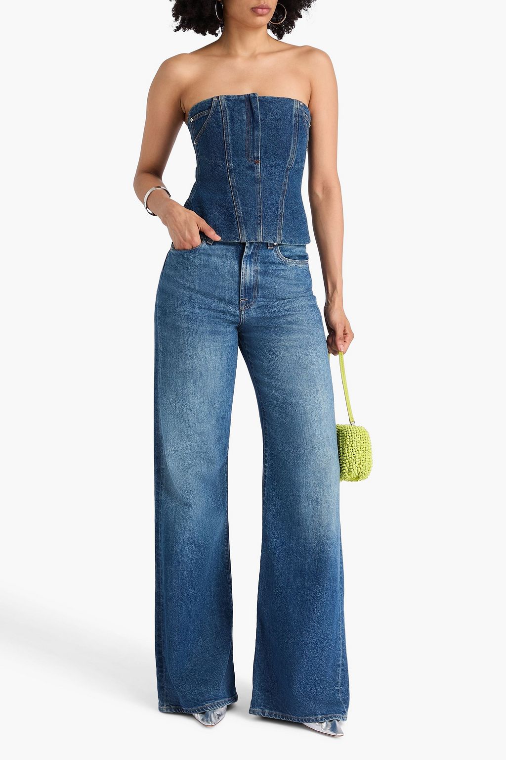 PARIS GEORGIA Trägerloses Oberteil „Jo“ aus Denim