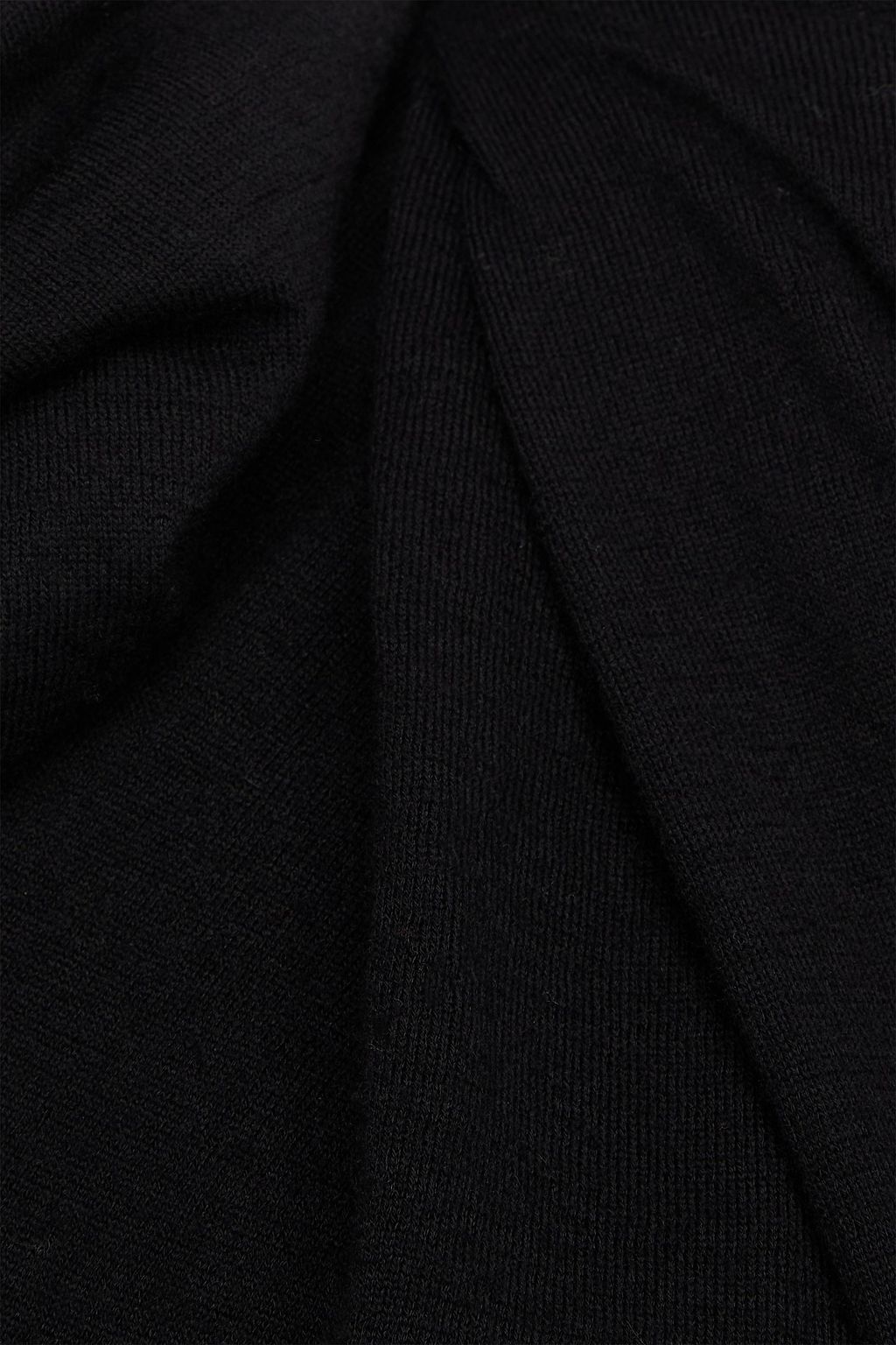 SAINT LAURENT ウール ミニワンピース ドレープ入り