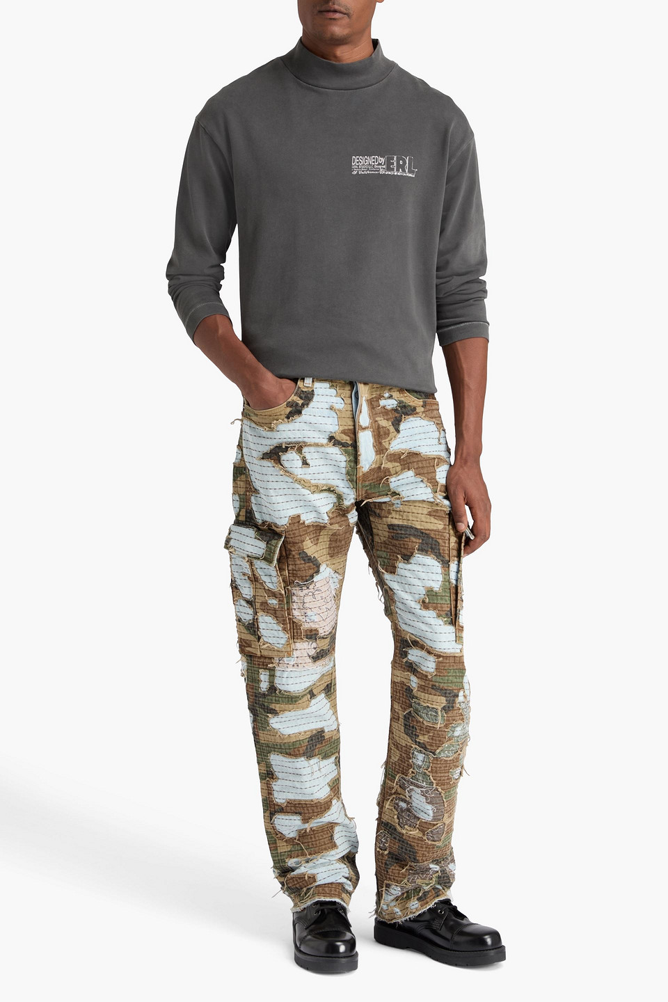 Amiri - Jeans In Patchwork-optik - Blau - 30 