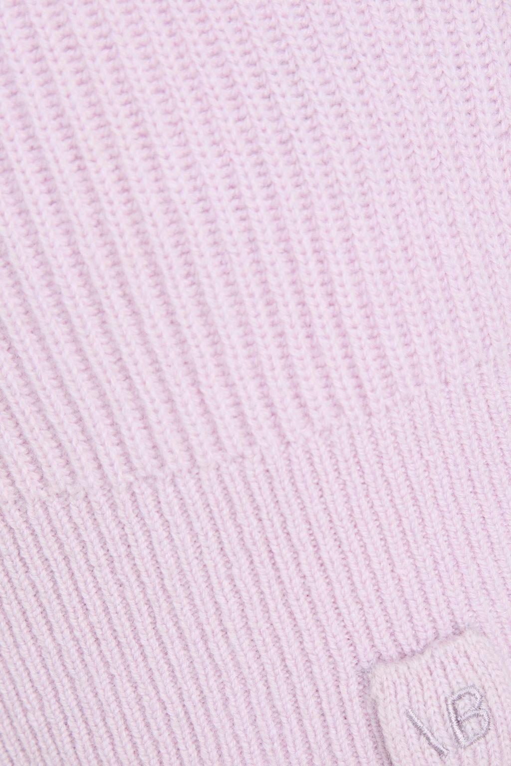 VICTORIA BECKHAM Ribbed cashmere-blend polo sweater