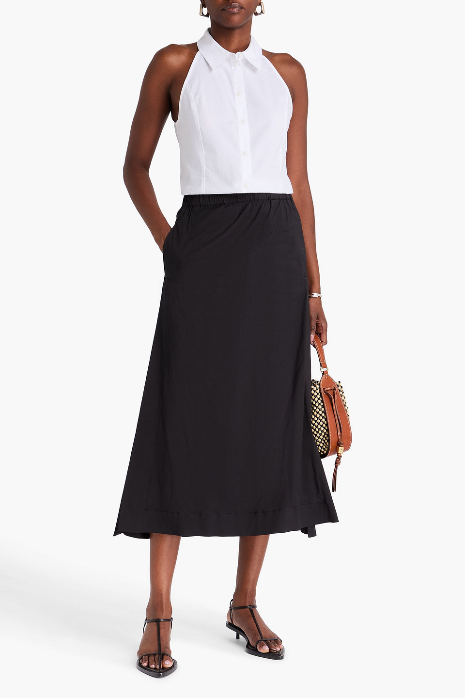  Max Mara - Maxirock Aus Einer Baumwollmischung - Schwarz - It 44 
