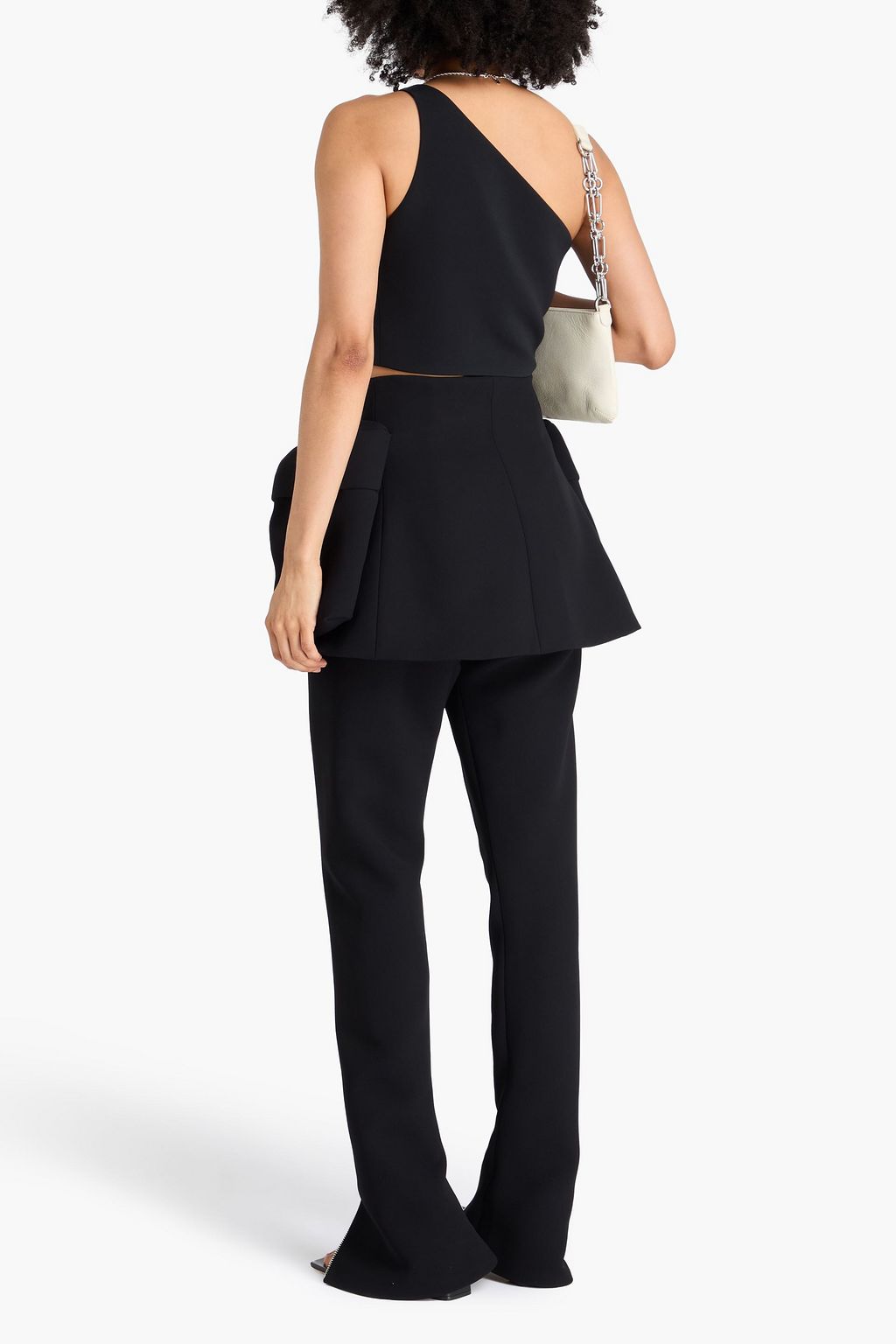 A.W.A.K.E. MODE Skirt-effect crepe flared pants