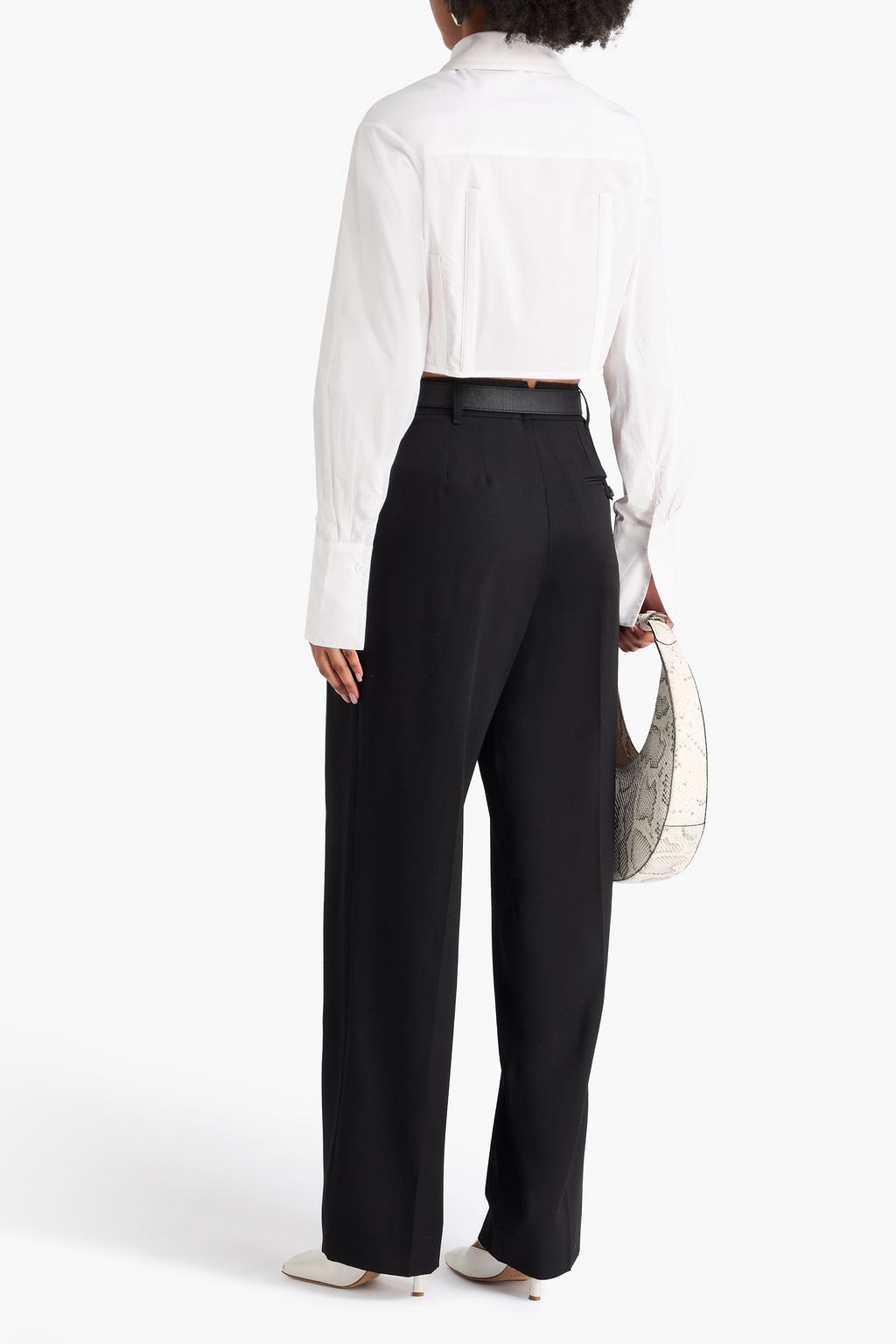 JACQUEMUS Titolo grain de poudre wool tapered pants