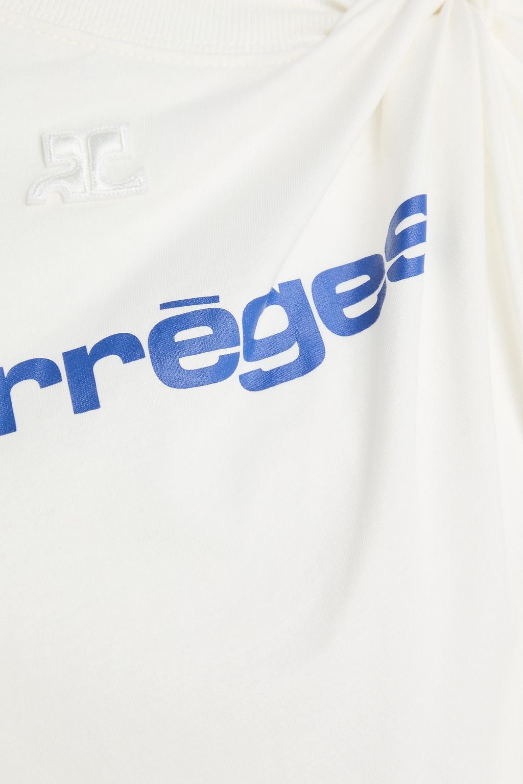 COURRÈGES Mehrlagiger Body aus Baumwoll-Jersey mit Print