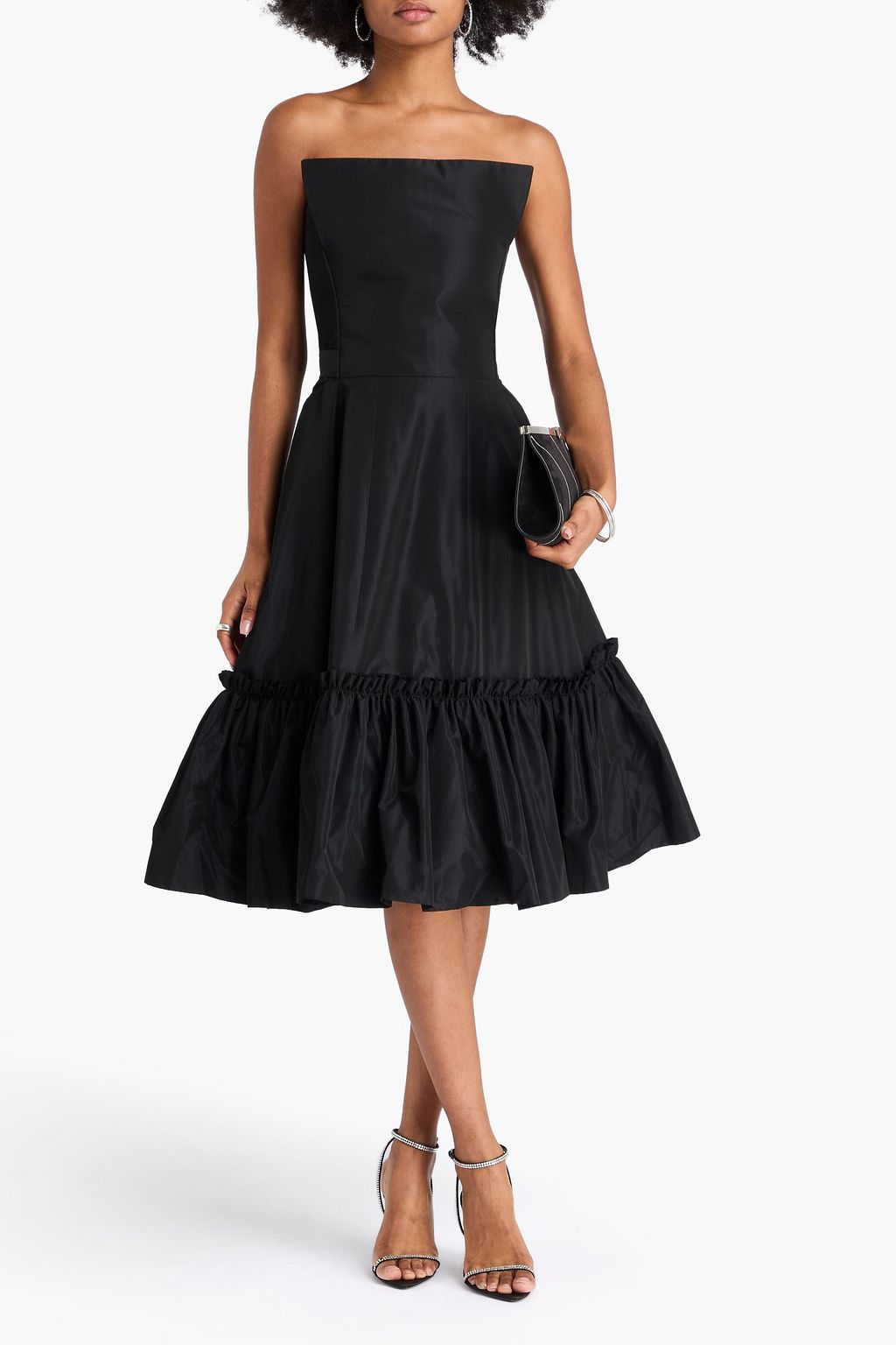 THE VAMPIRE'S WIFE The Endurance strapless tiered taffeta midi dress