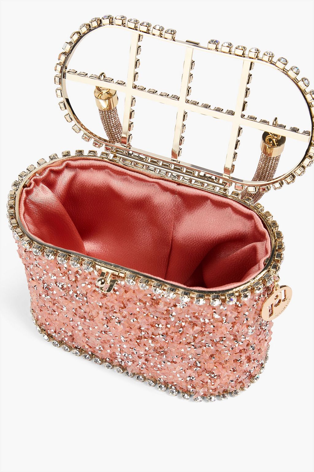 ROSANTICA Holli crystal-embellished mesh tote