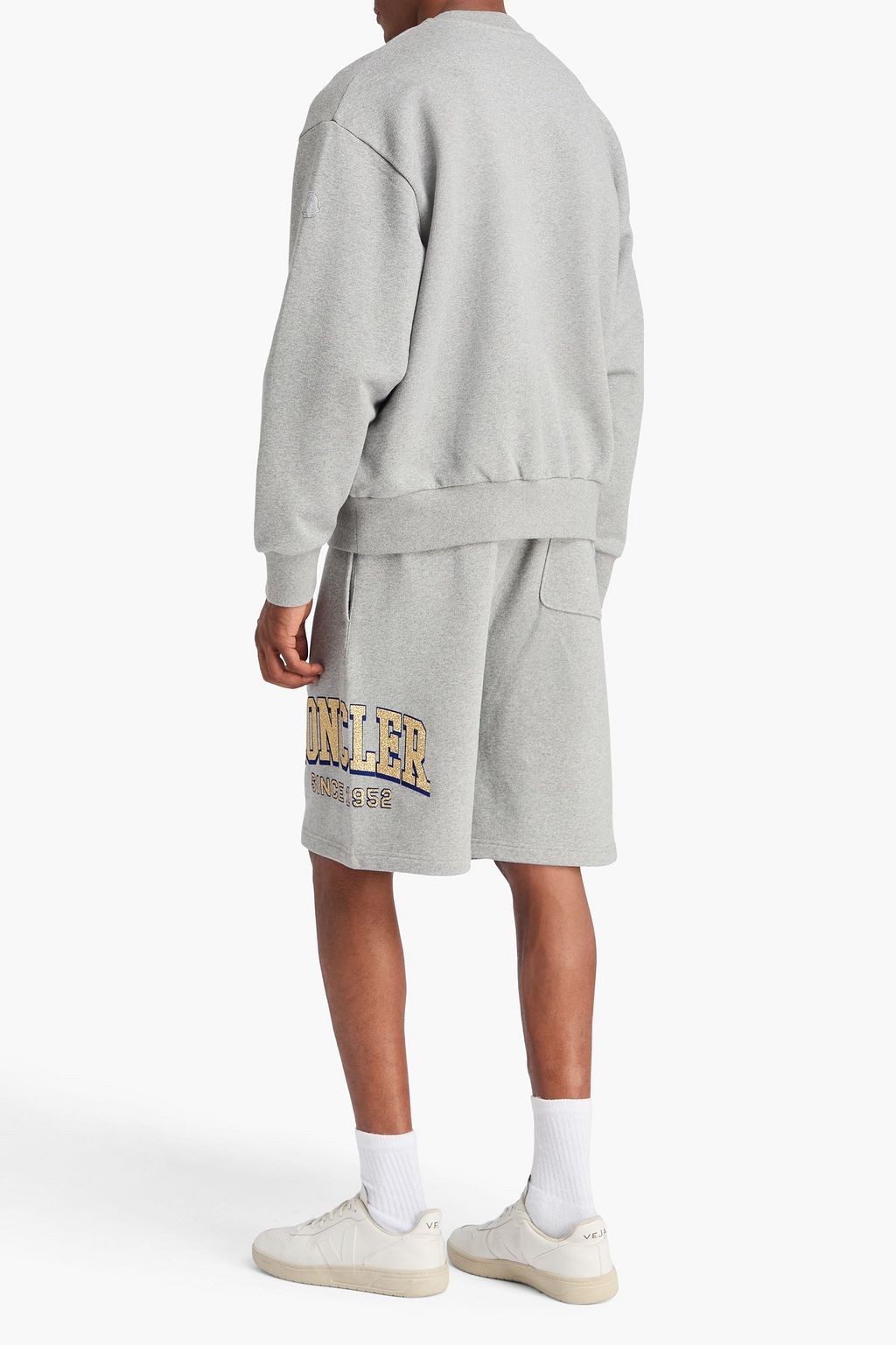 MONCLER 글리터 디테일 프린트 프렌치 코튼 테리 스웻셔츠