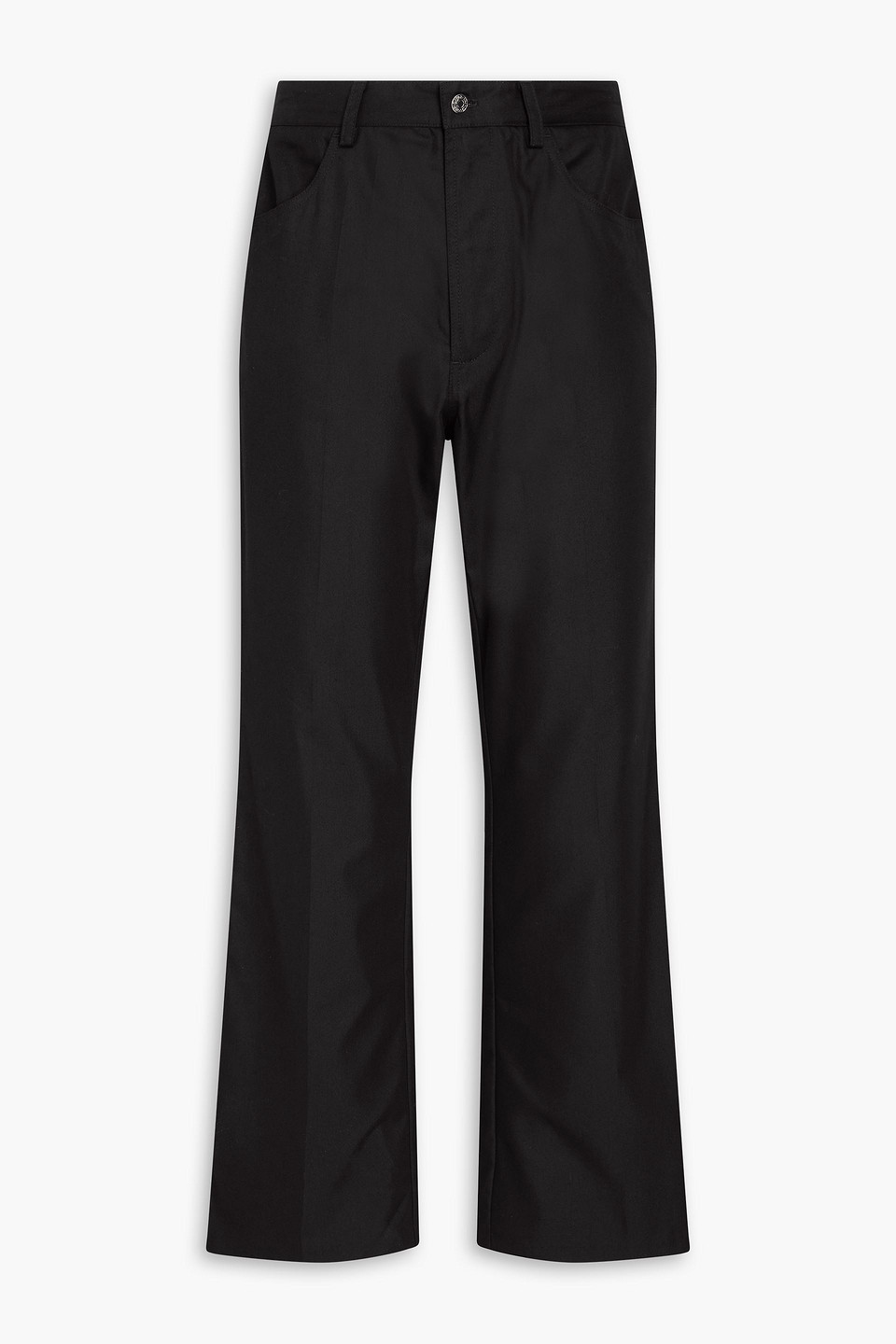 Second / Layer Valluco Cotton-blend Twill Trousers In Black