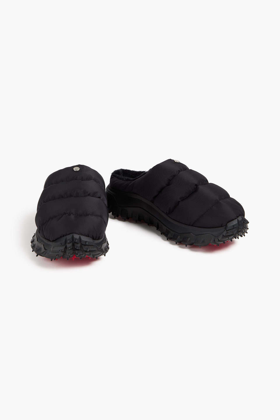  Moncler - Slippers Aus Gestepptem Shell - Schwarz - Eu 41 